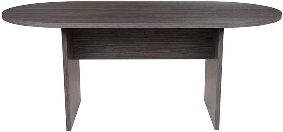 Flash Furniture Jones 6' Oval Multipurpose Conference Table, Rustic Gray