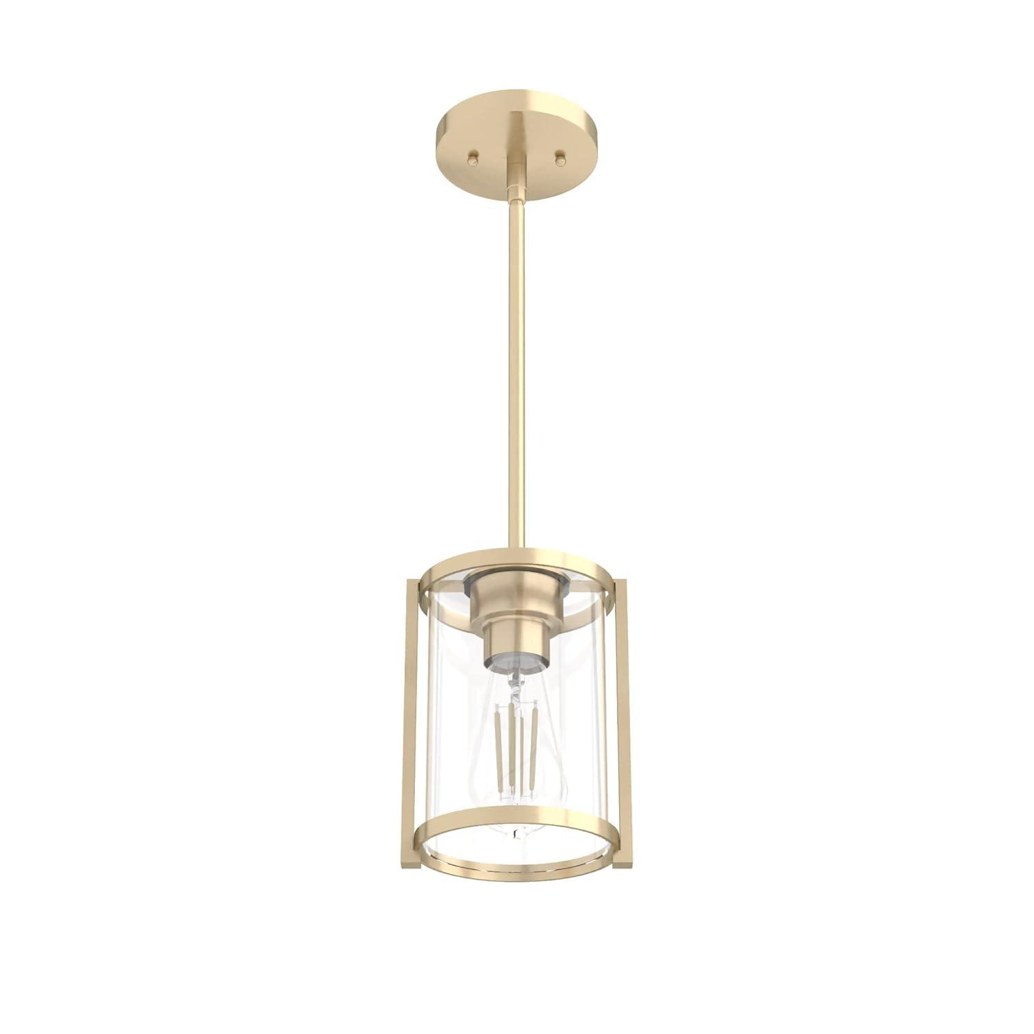 Astwood Clear Glass Mini Pendant Ceiling Light Fixture Matte Black - Hunter Fan: UL Listed, Adjustable Height
