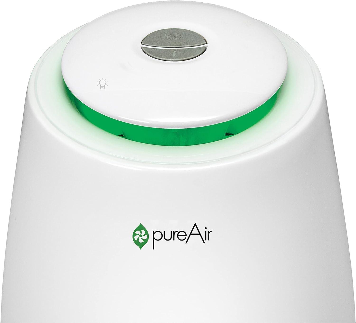 White Compact HEPA Air Purifier with Ionic Odor Absorbing