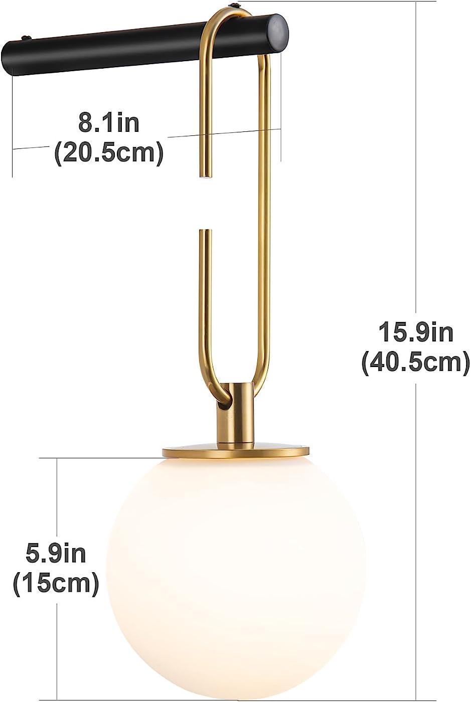 Chrome and Brass Battery Operated Dimmable Wall Sconce Set