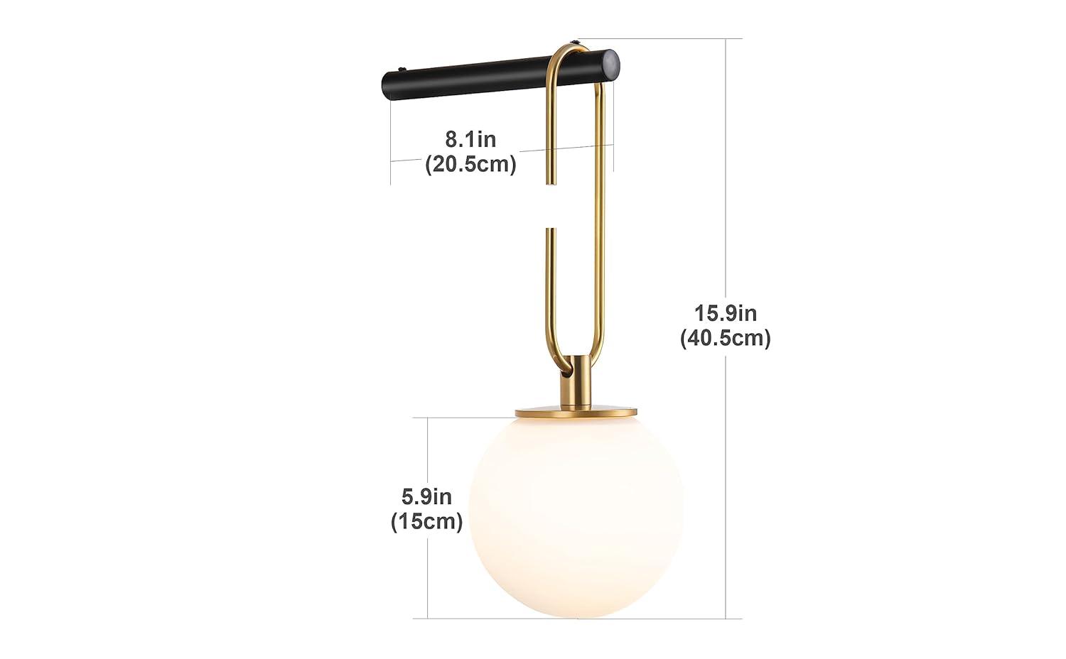 Chrome and Brass Battery Operated Dimmable Wall Sconce Set