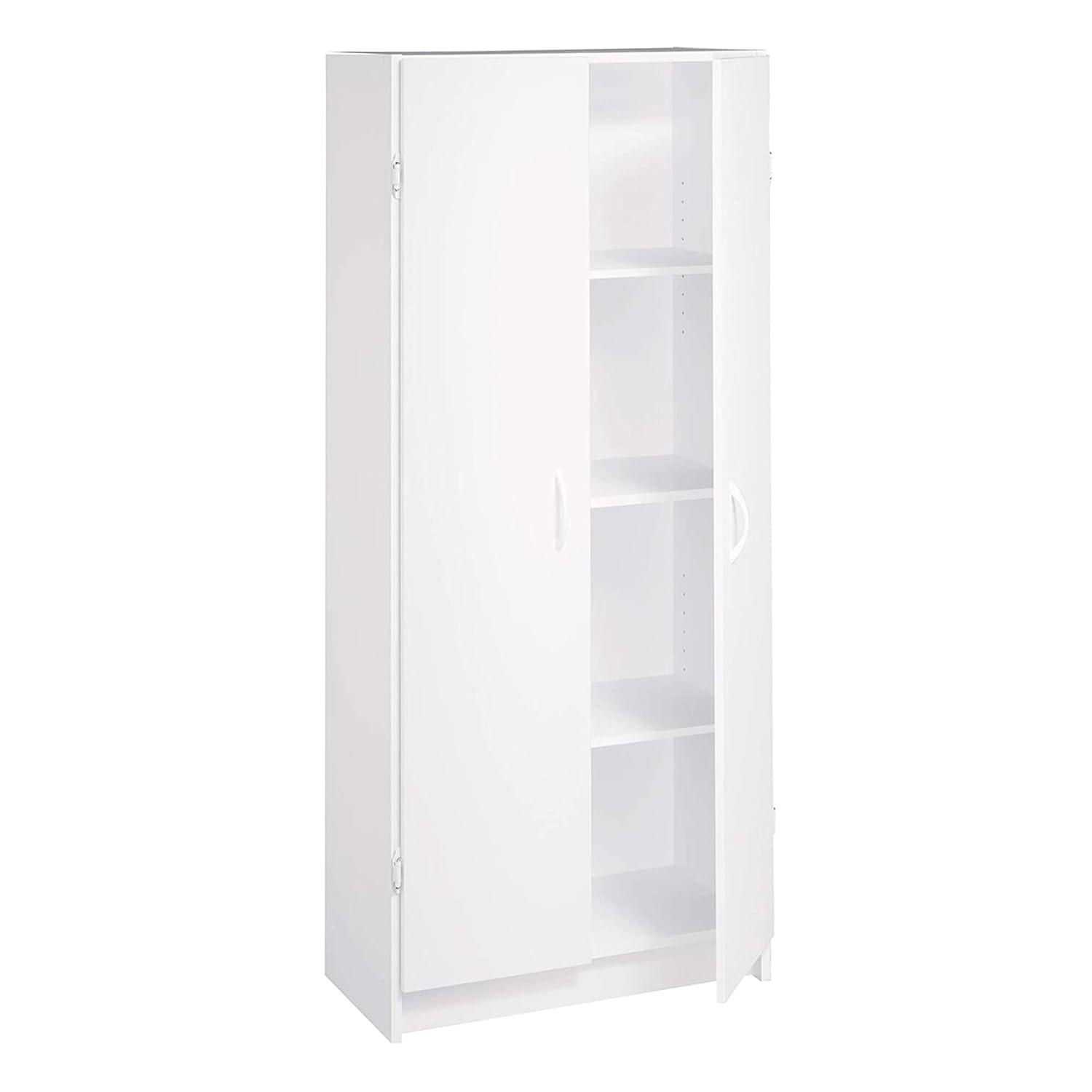 ClosetMaid 12.5 x 24 x 59.5 Inch Adjustable 4 Shelf Pantry Cabinet, White