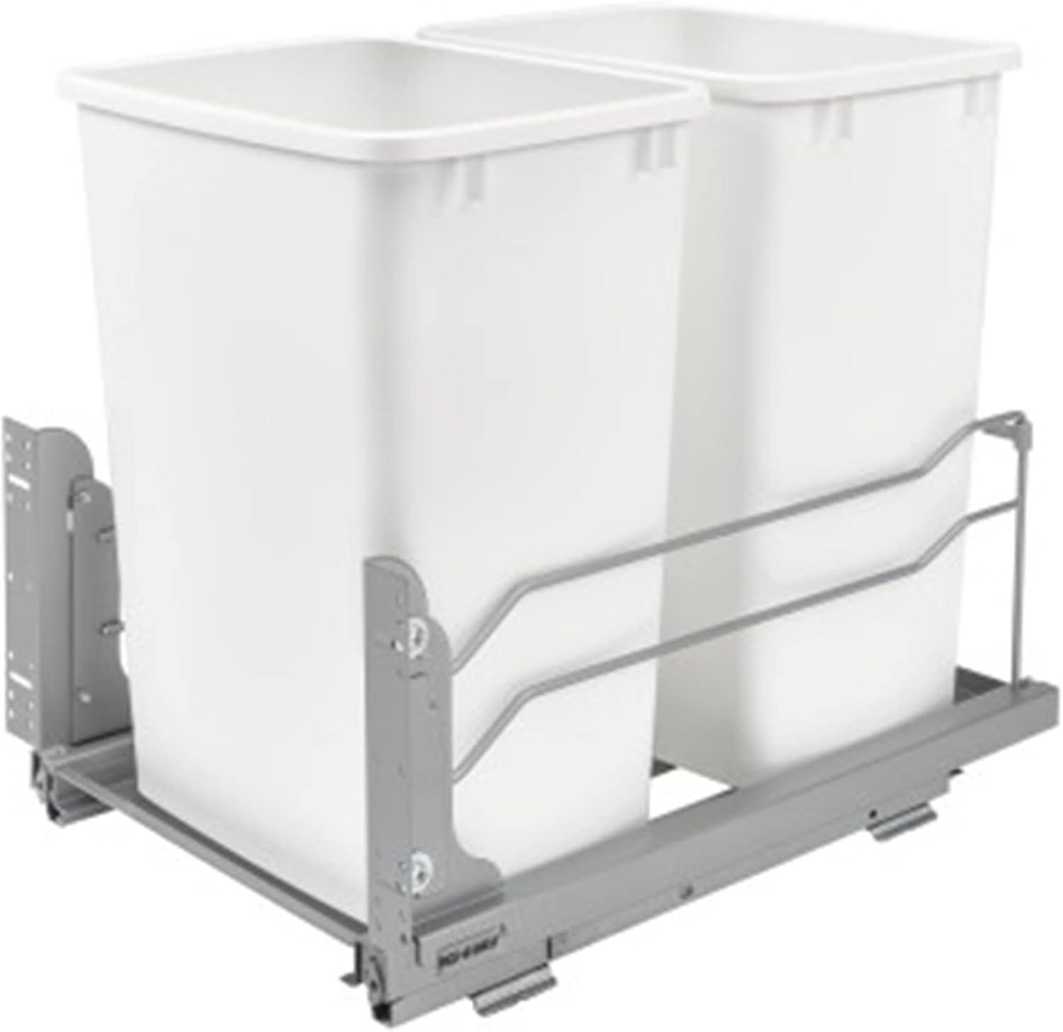 Rev-A-Shelf Double Pull Out Trash Can 35 Qt with Soft-Close