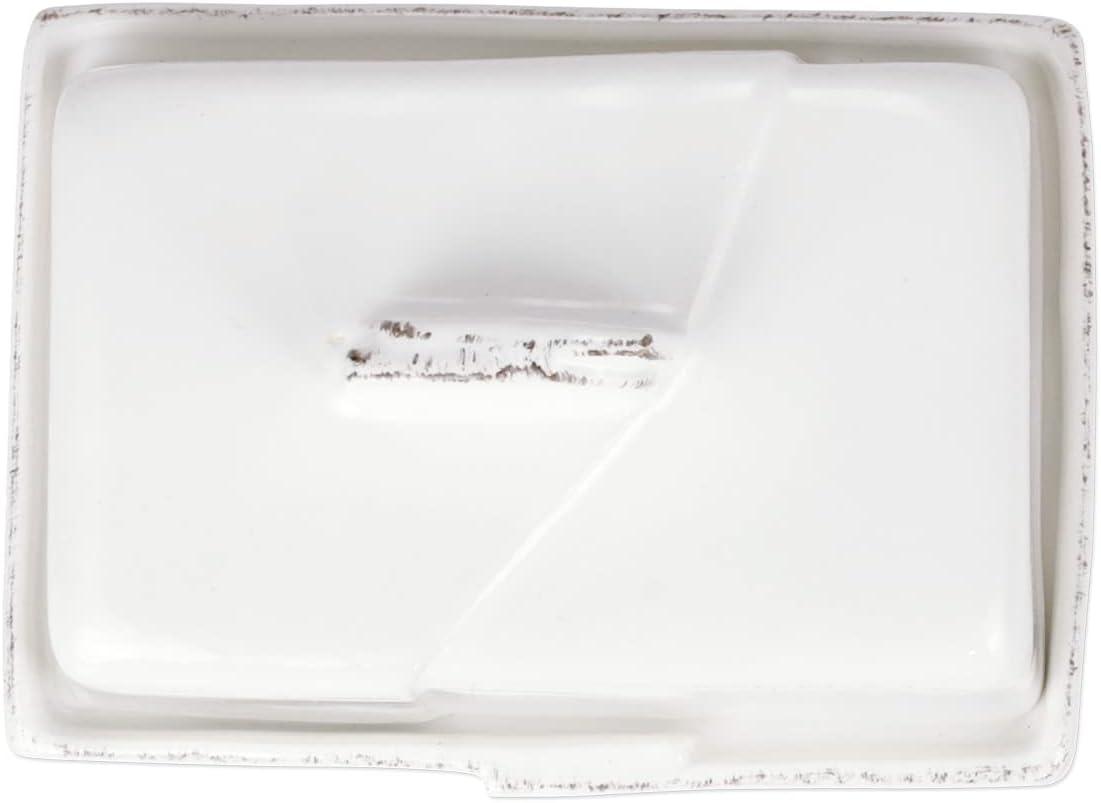 Lastra White Butter Dish