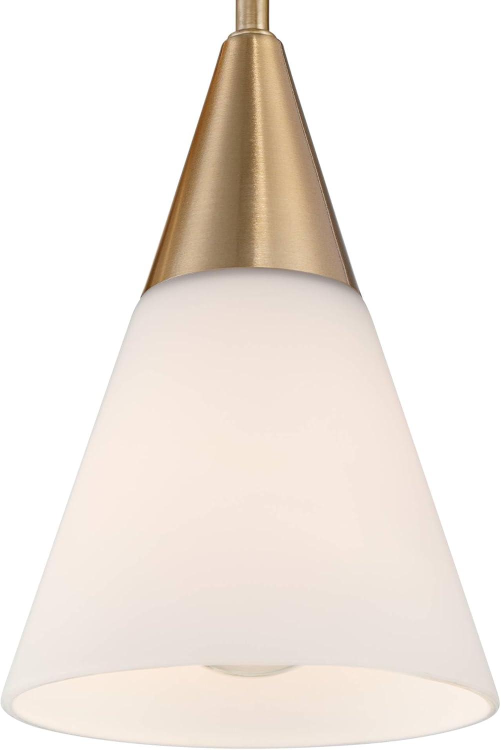 Possini Euro Design Possini Euro Amie 22" 3-Light Warm Brass and Opal Glass Bath Light