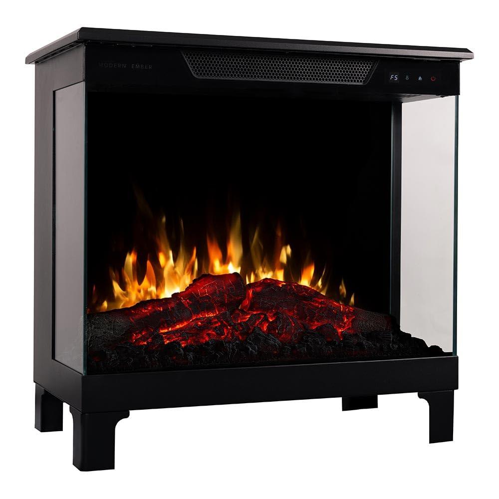 Modern Ember Skyline Smart 3-SidedElectric Fireplace Stove Heater