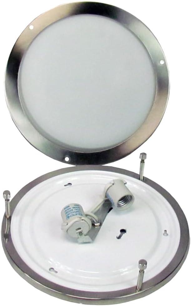 HomeSelects Saturn 2-Light Brushed Nickel Flush Mount