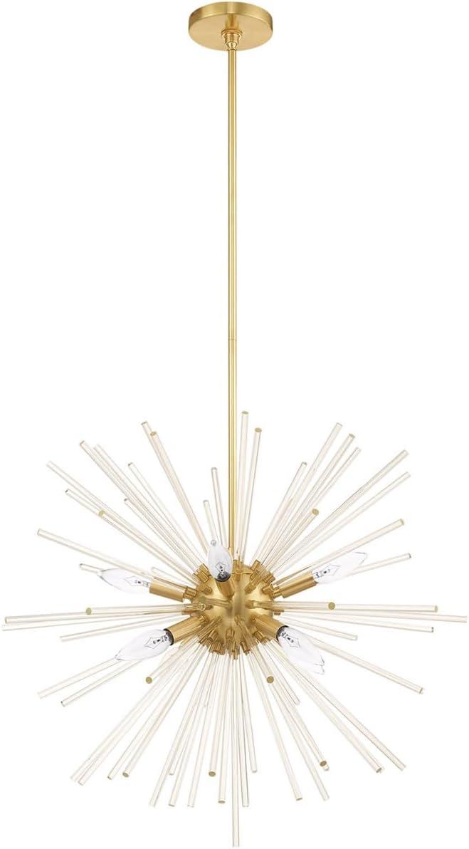 Livex Lighting Utopia 8 - Light Chandelier in Satin Brass