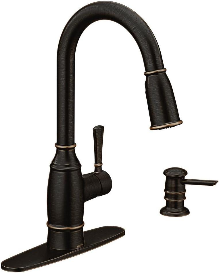 Moen 87791BRB Noell Pulldown Kitchen Faucet Mediterranean Bronze Finish