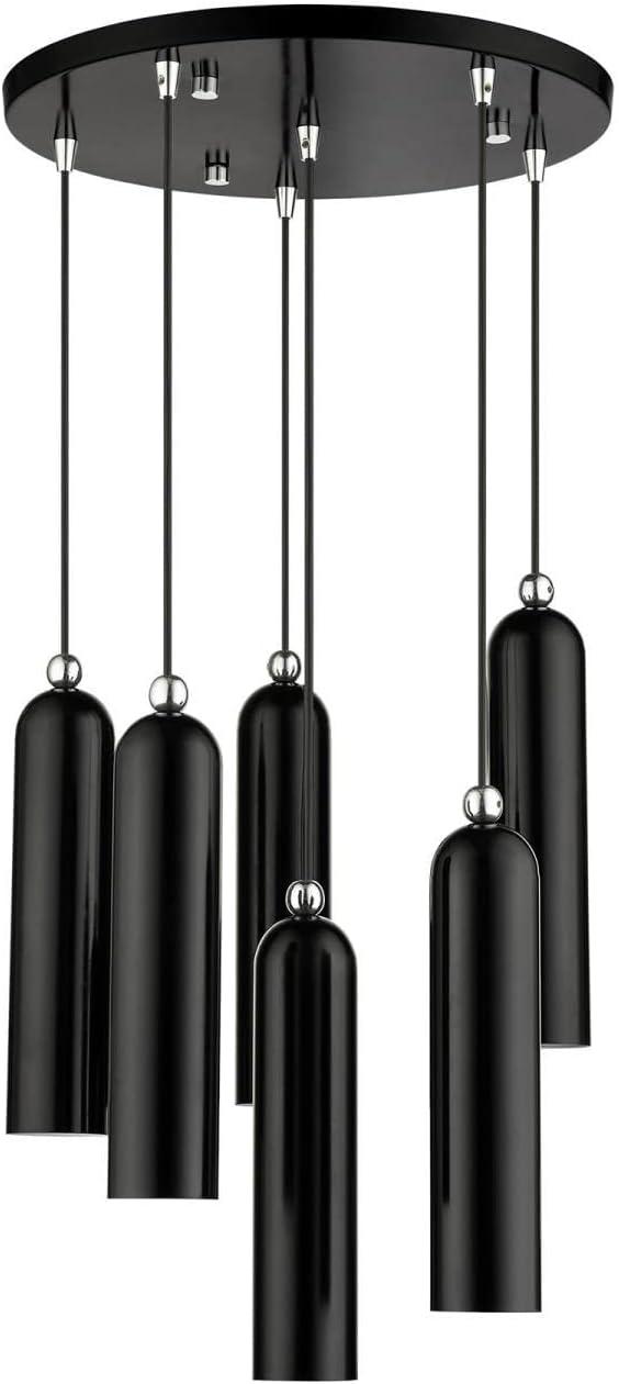 Livex Lighting Ardmore 6 - Light Pendant in  Shiny Black