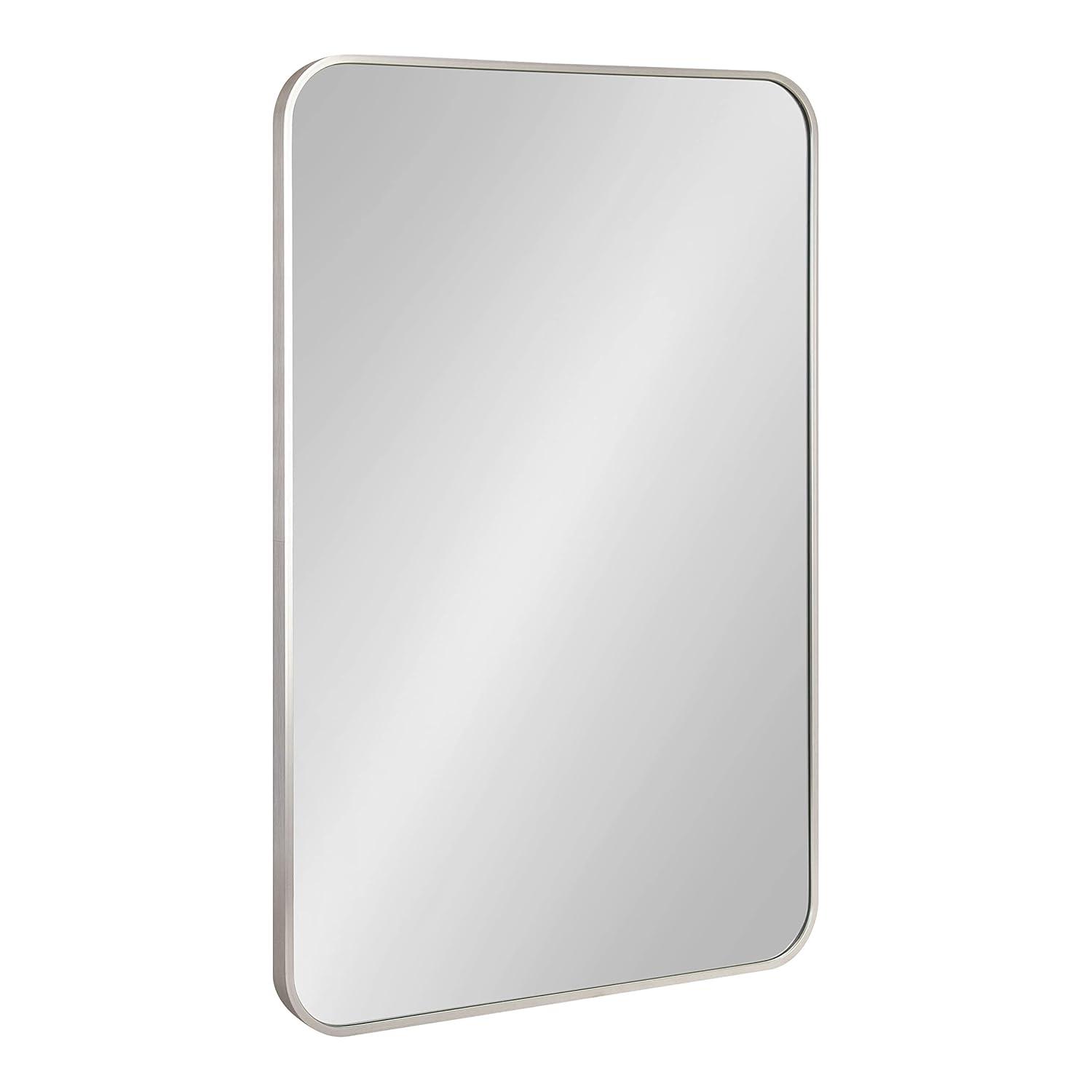 Kate and Laurel Zayda Radius Rectangle Framed Wall Mirror, 20x30, Silver