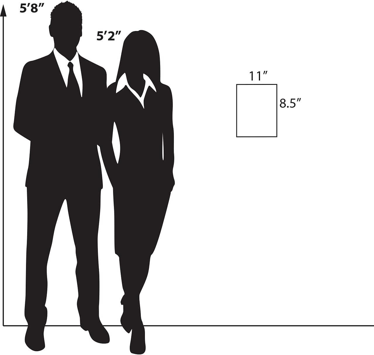 Azar Displays Clear Acrylic Magnet Back Sign Holder Frames 8.5" W x 11" H - Vertical / Portrait, 10-Pack