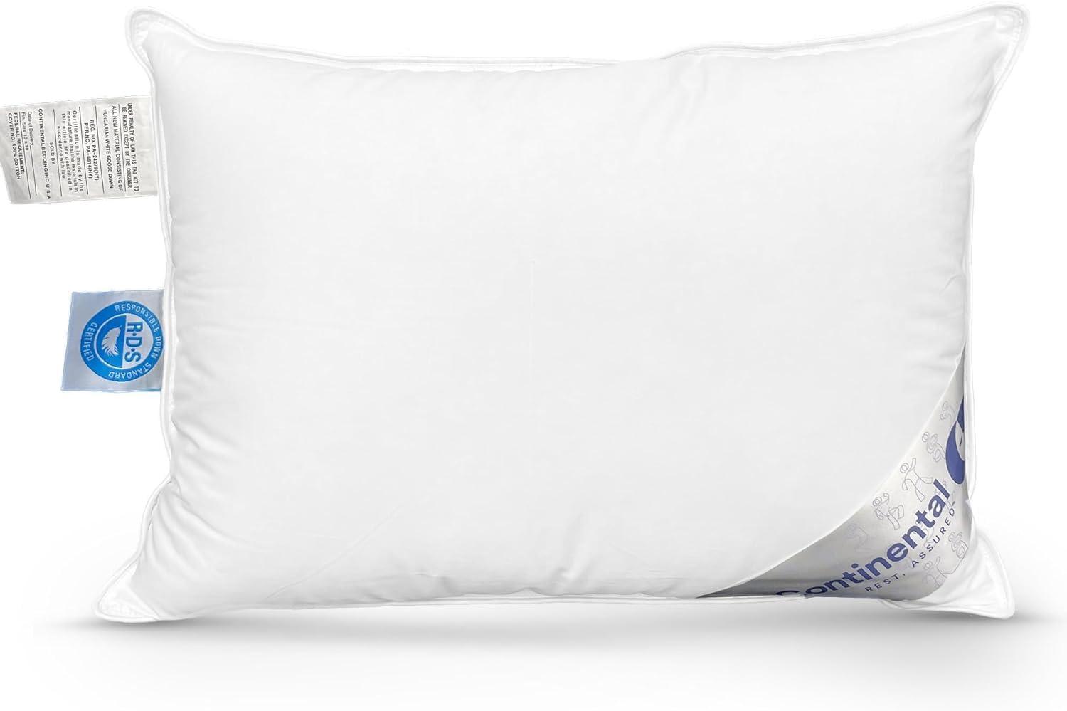 Continental Bedding Toddler Pillow 550 Goose Down Fill 13x18 Inch Pack of 1