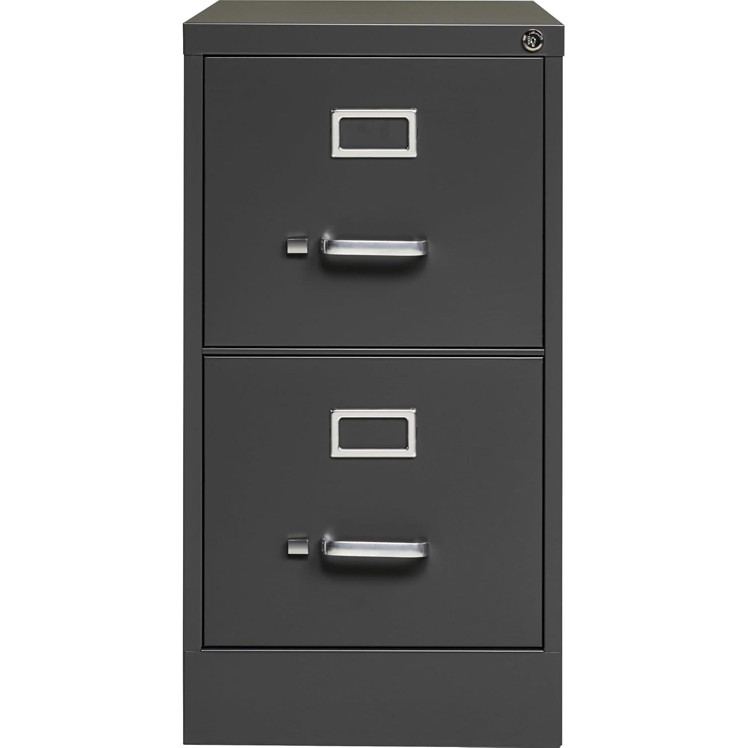 Lorell 2-Drawer Vertical Cabinet, 15 by 26-1/2 by 28-Inch, Charcoal
