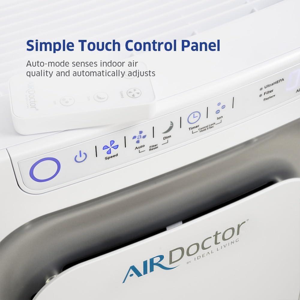 AIRDOCTOR AD2500 Wall-Mounted or Floor Standing Air Purifier for Small and Medium Size Rooms UltraHEPA with Air Quality Sensor