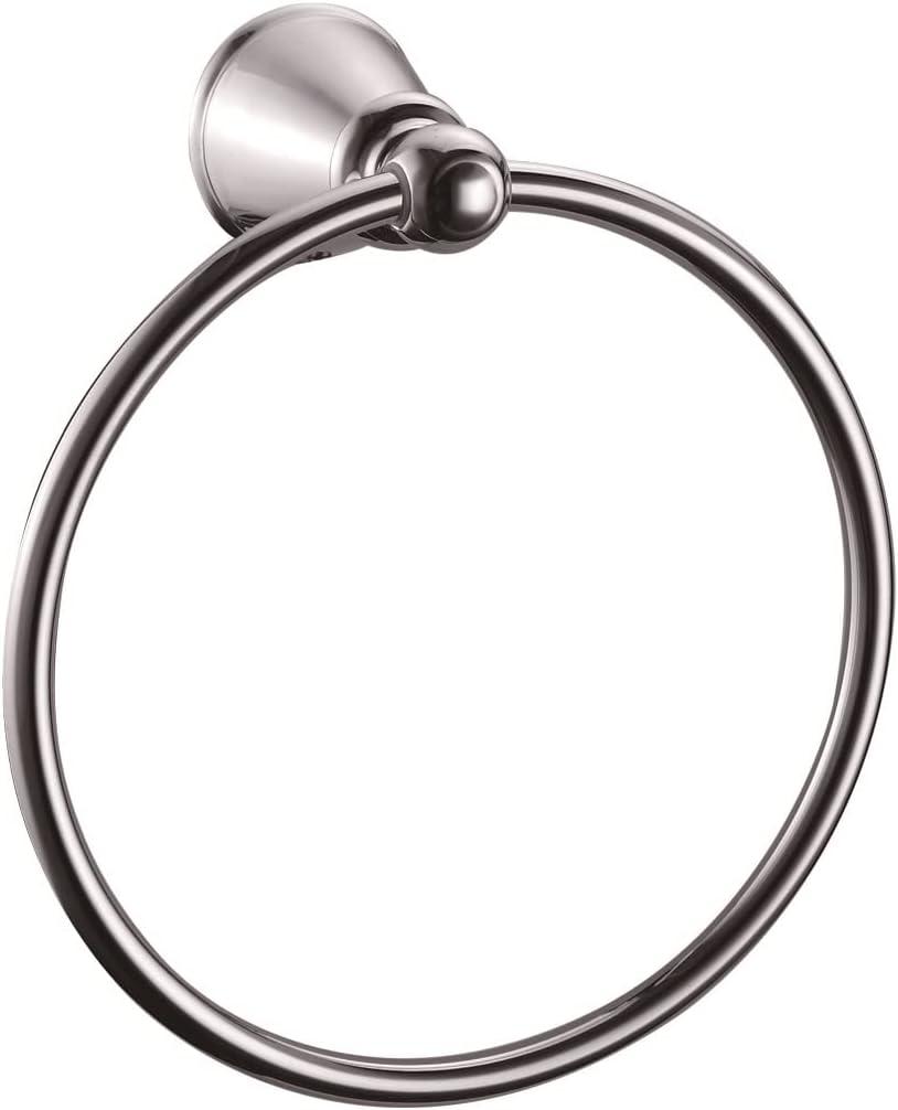 Design House 558205 Kassel Transitional Towel Ring for Bathroom Polished Chrome