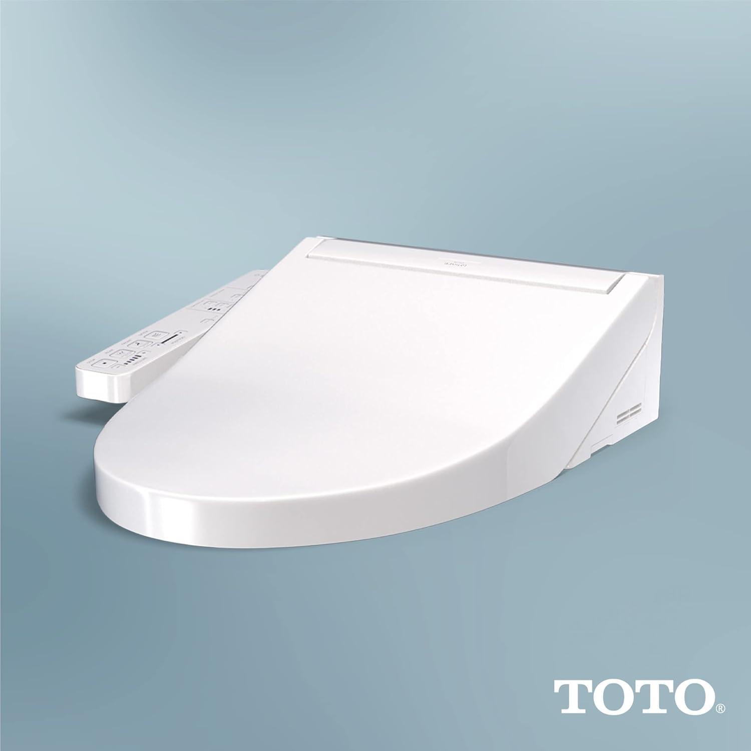 Cotton White Heated Electronic Bidet Toilet Seat with SoftClose Lid