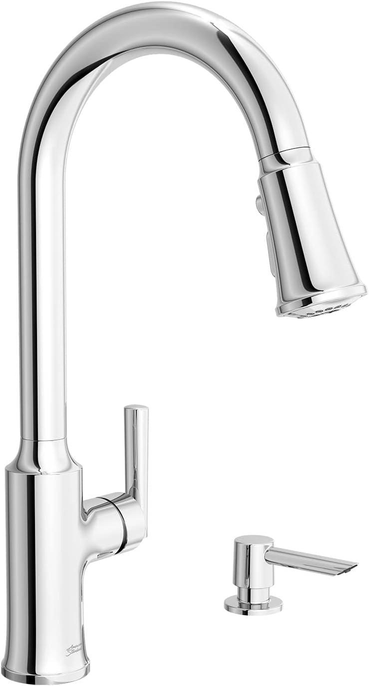 Chrome Transitional Kitchen Faucet with Pull-Down Sprayer