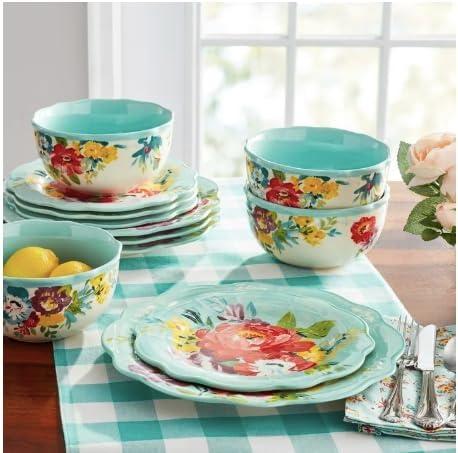 The Pioneer Woman Sweet Romance Blossom 12-Piece Dinnerware Set