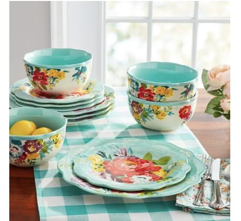 The Pioneer Woman Sweet Romance Blossom 12-Piece Dinnerware Set