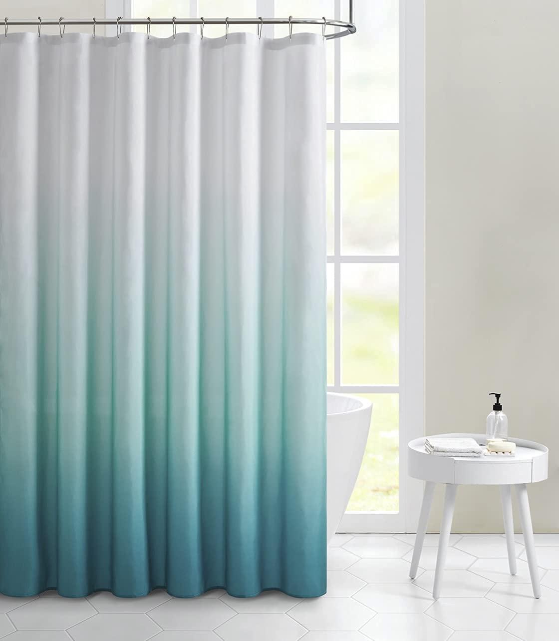 Kate Aurora Living Multi Color Ombre Fabric Shower Curtain - Gray/Yellow