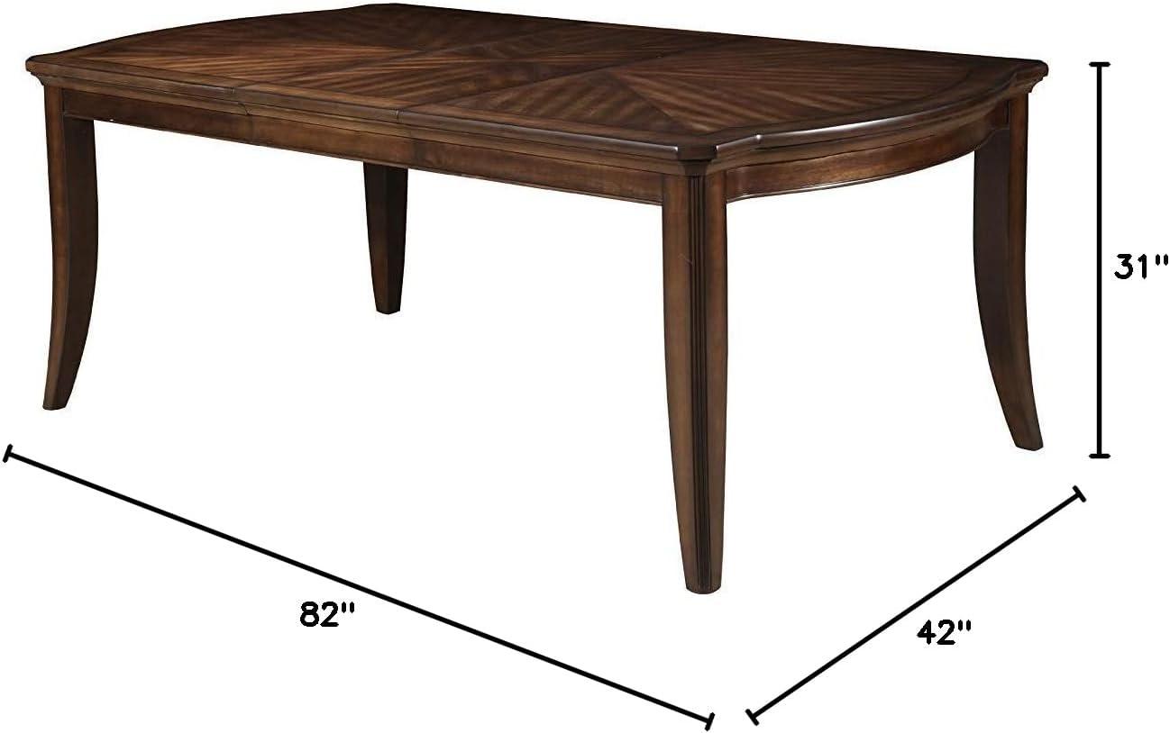 Dark Walnut Extendable Rectangular Dining Table