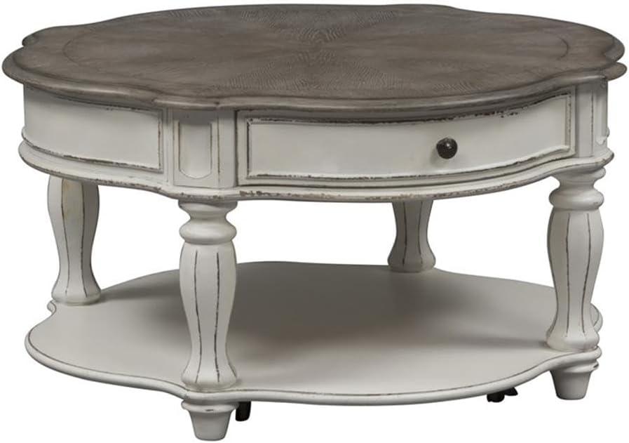 Magnolia Manor White Round Cocktail Table