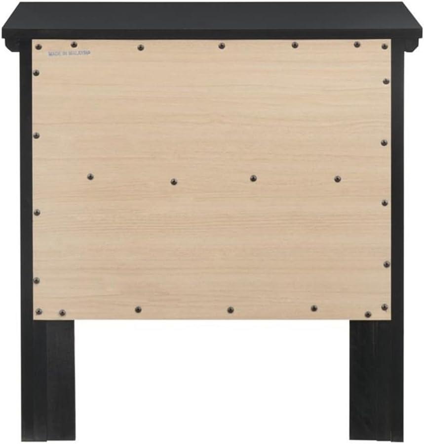 Primo Beige 2-Drawer Nightstand with Nickel Hardware