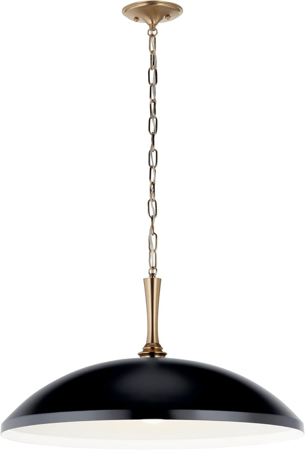 Black and Bronze Oversized Metal Pendant Light