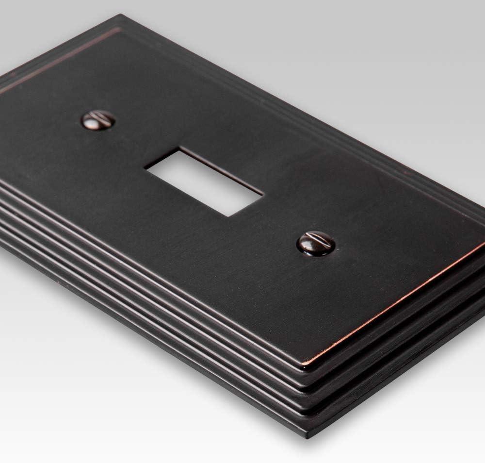 Aged Bronze Cast Metal Single Duplex Wallplate