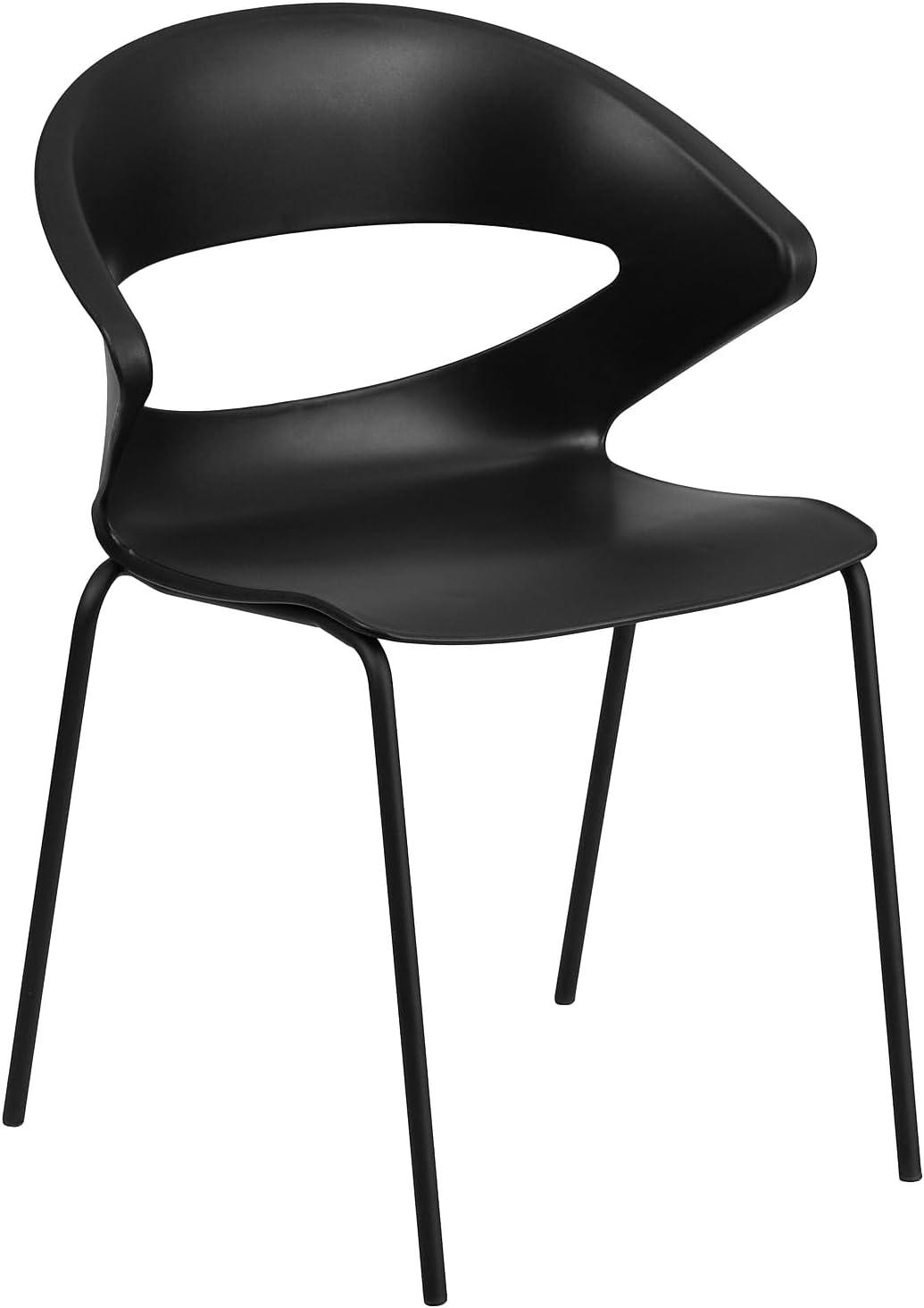 Zoey 440 lb. Capacity Café Style Stack Chair with Flexible Back Design