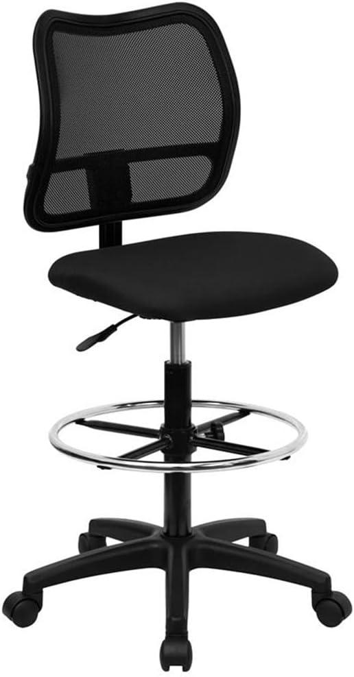 Flash Furniture Elaine Mid-Back Black Mesh Drafting Chair