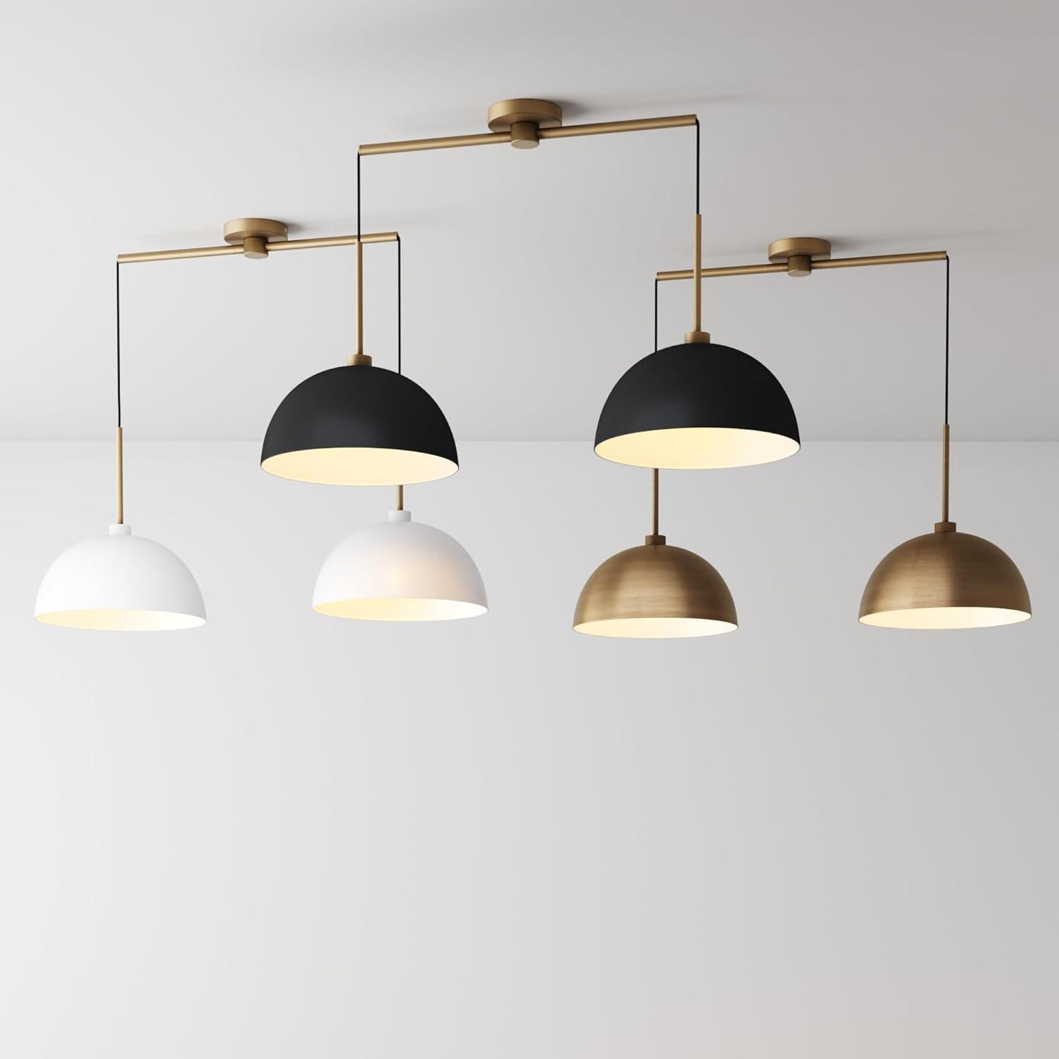 2-Light Percy Modern Island Pendant Ceiling Fixture Light Vintage Brass - Nathan James