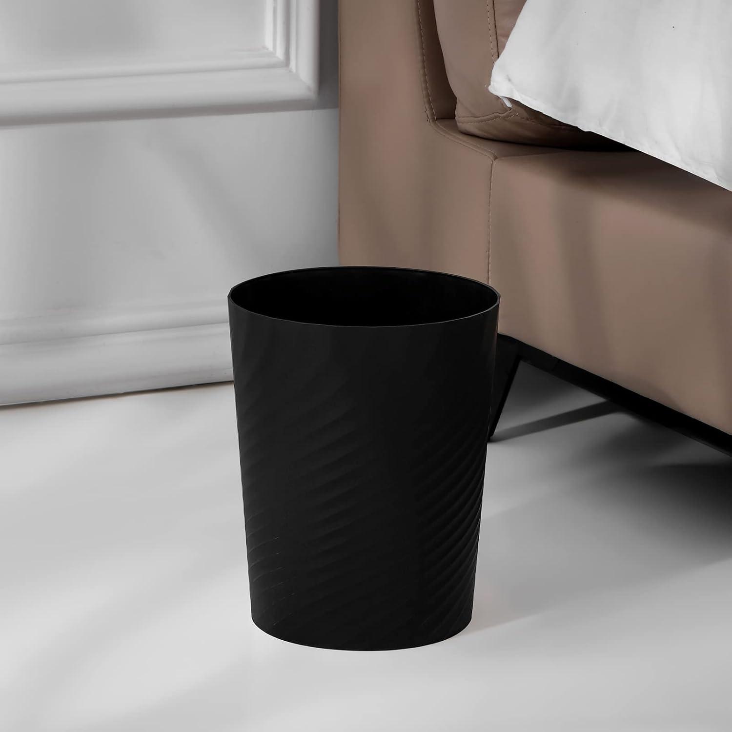 Black Plastic 1.8 Gallon Kids Room Trash Can