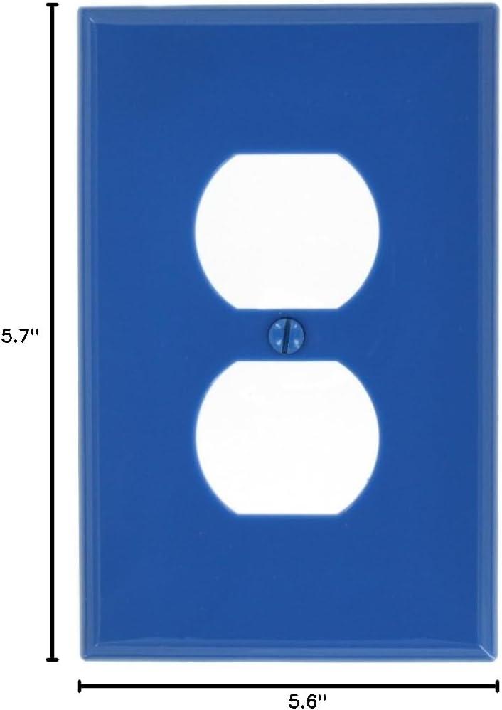 Blue Midway Nylon 1-Gang Duplex Wallplate