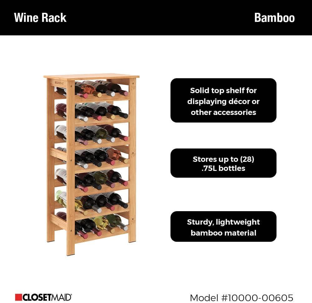 Bamboo 28 Bottle Wine Rack