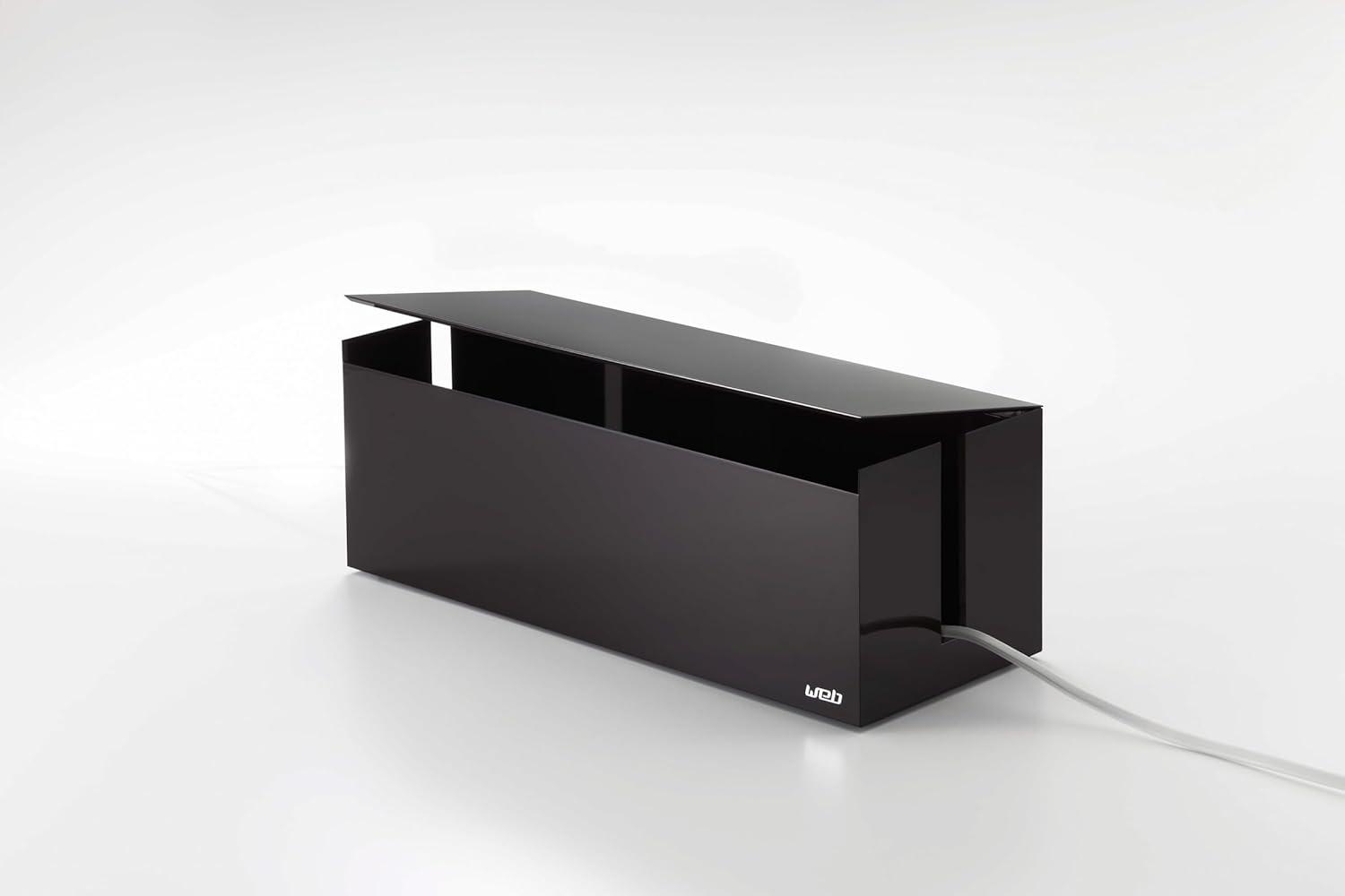 Yamazaki Home Cable Box - Outlet Cord Storage Organizer, Cover Protector, Anti-Slip Rubber Feet