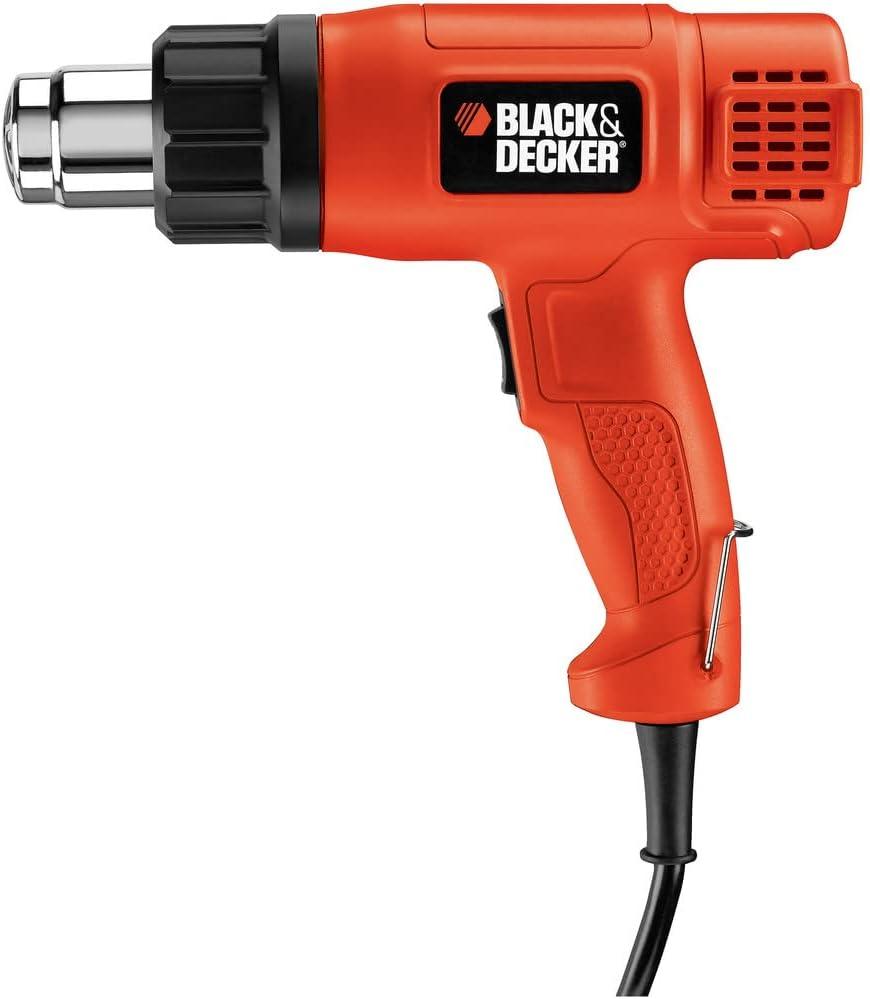 BLACK+DECKER HG1300 1350 W 120 V Corded Heat Gun, with 2 Temperature Settings, Orange