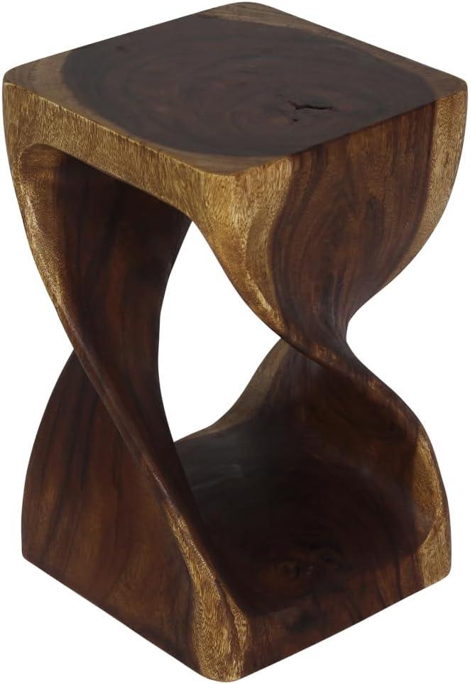 Haussmann ® Original Wood Twist Stool 10 X 10 X 16 In High Walnut Oil - 10" x 10" x 16"