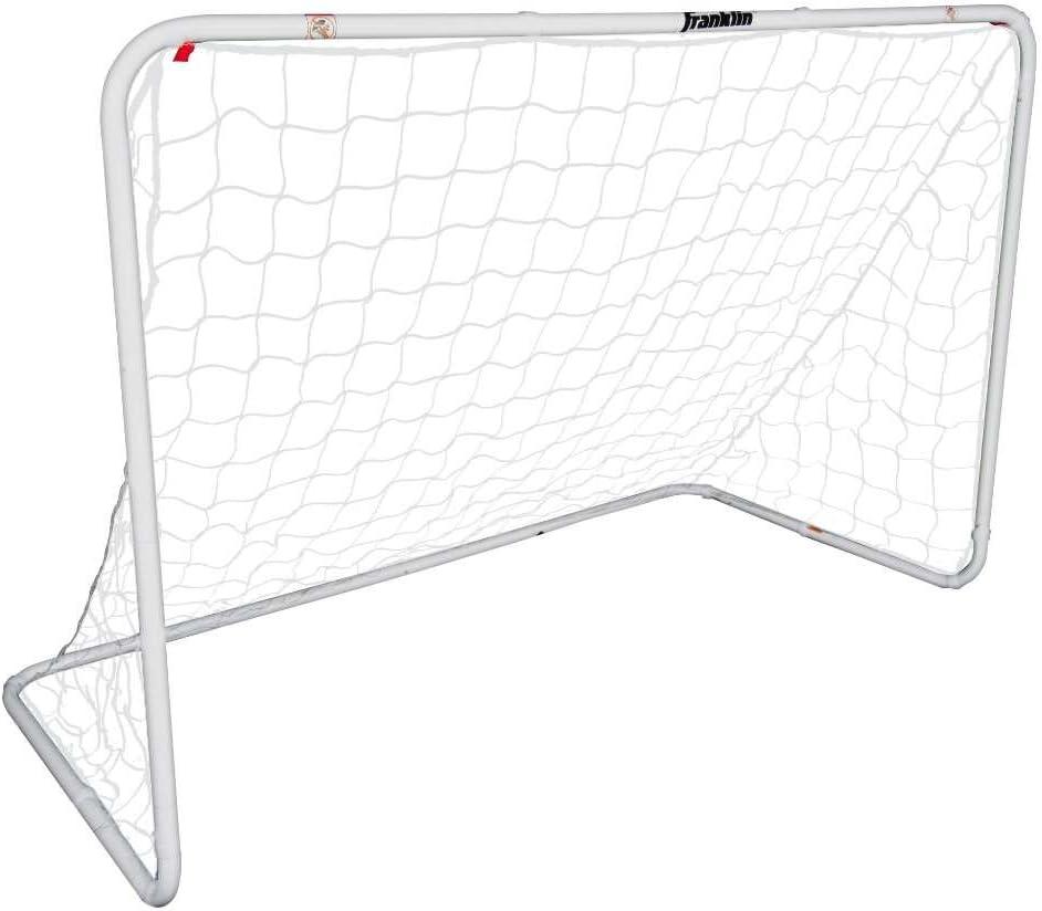 Franklin Sports Backyard Portable Soccer Goal - Competition Steel All Weather - 4' x 6' - White