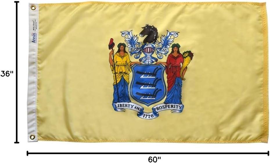 Nylglo New Jersey State Flag,3x5 Ft 143660