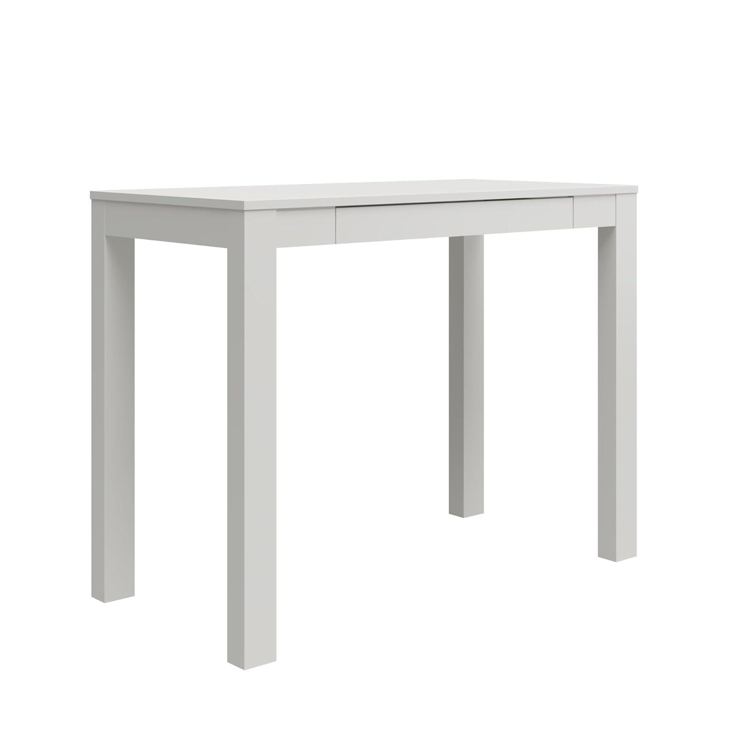 Parsons Computer Desk with Drawer, White