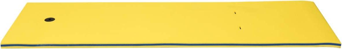 Costway 3-Layer Tear-Resistant Foam Floating Pad Island Water Sports Relaxing Yellow