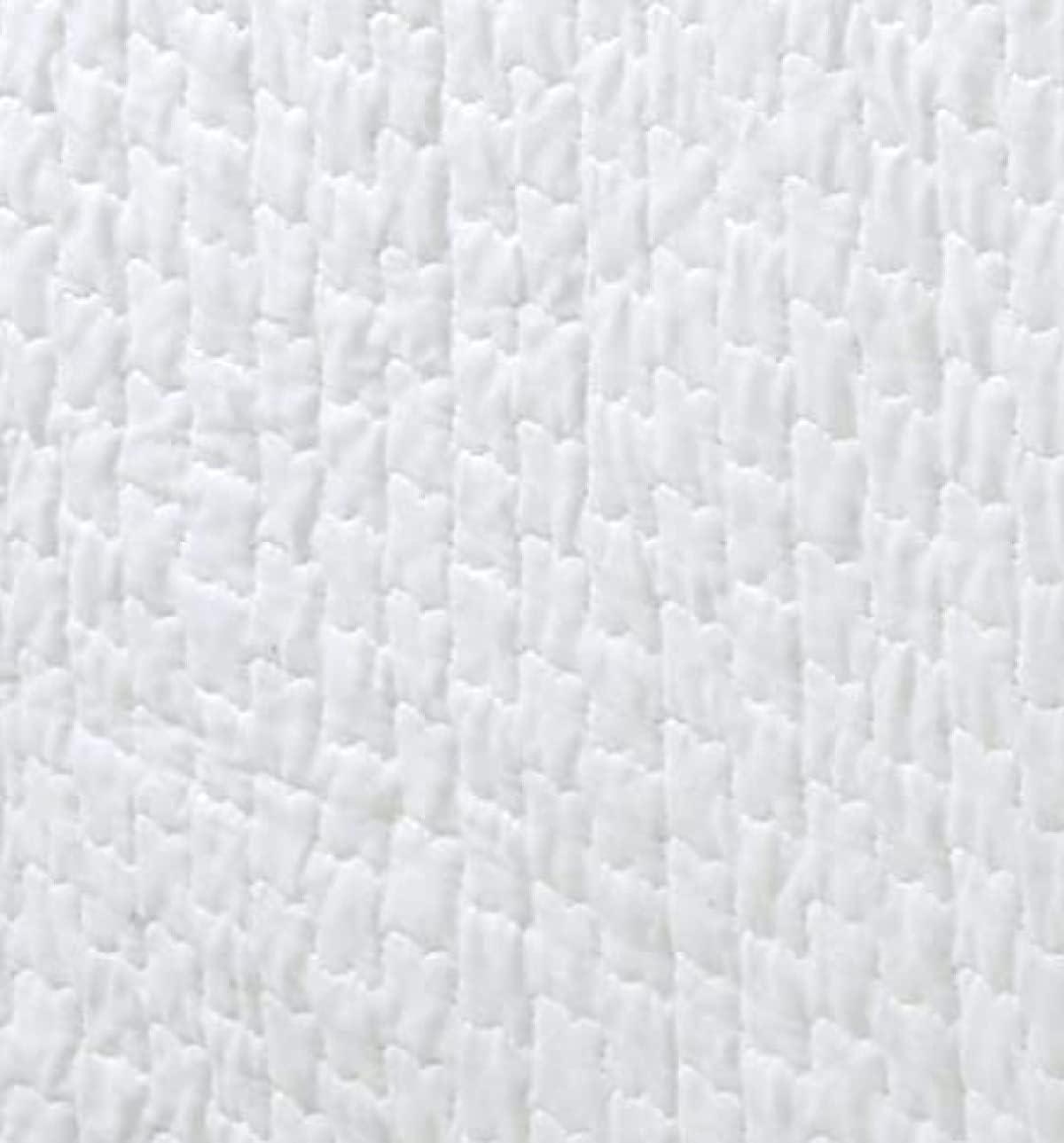 White Quilted Cotton Bed Skirt with 16" Drop for King Beds