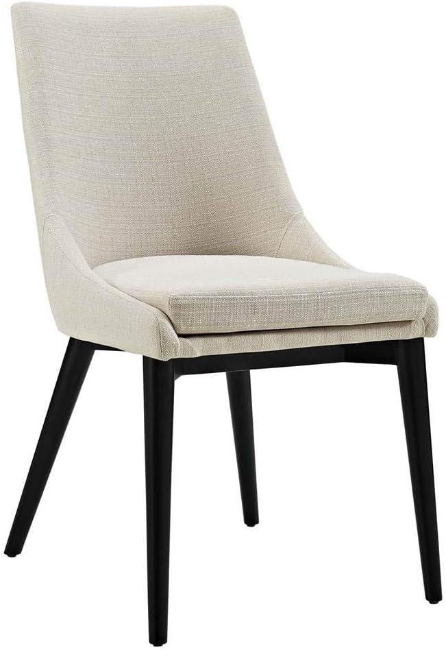 Modway Set of 2 Viscount Dining Side Chair Fabric Beige: Upholstered Polyester, Wood Frame, Armless Design