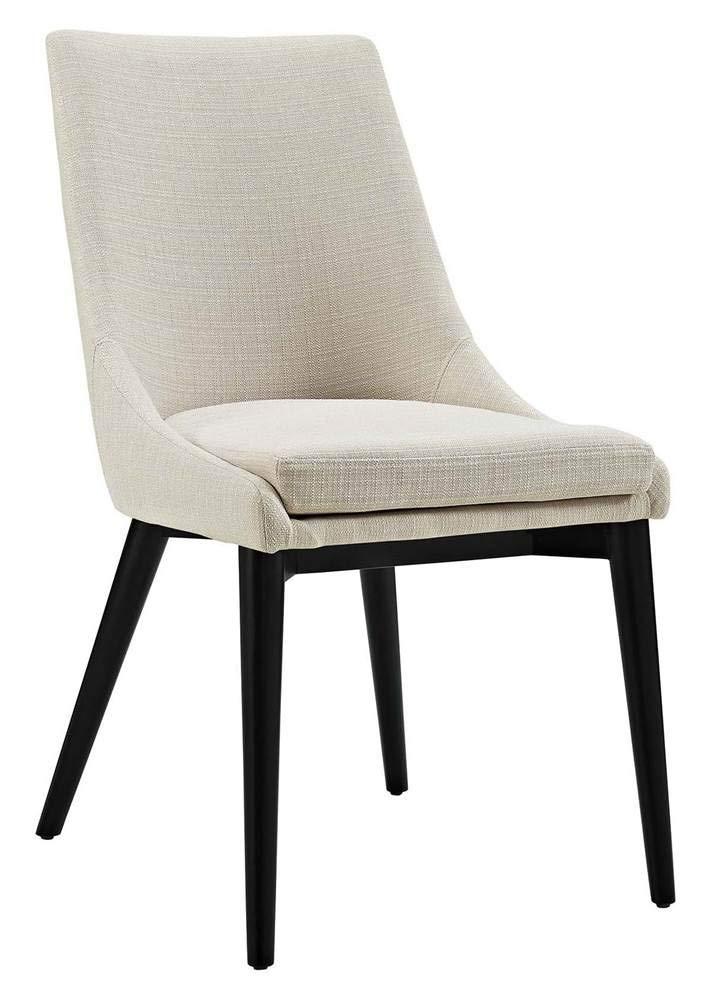 Modway Set of 2 Viscount Dining Side Chair Fabric Beige: Upholstered Polyester, Wood Frame, Armless Design