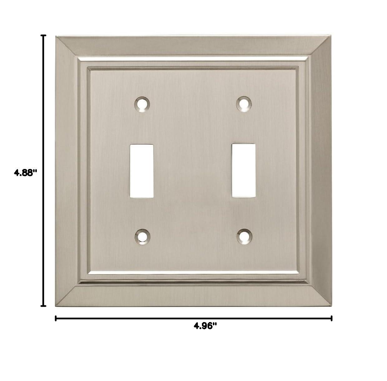 Franklin Brass Classic Architecture 2-Gang Toggle Light Switch Wall Plate