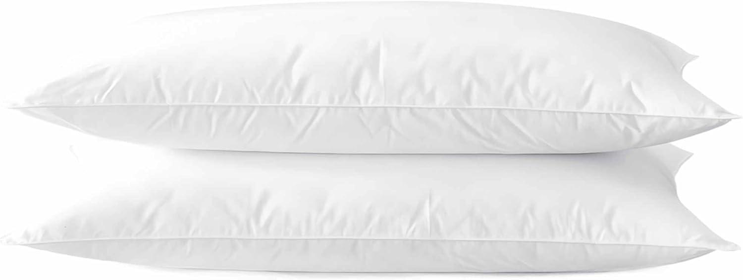 Standard White Hypoallergenic Polyester Bed Pillows, 2 Pack