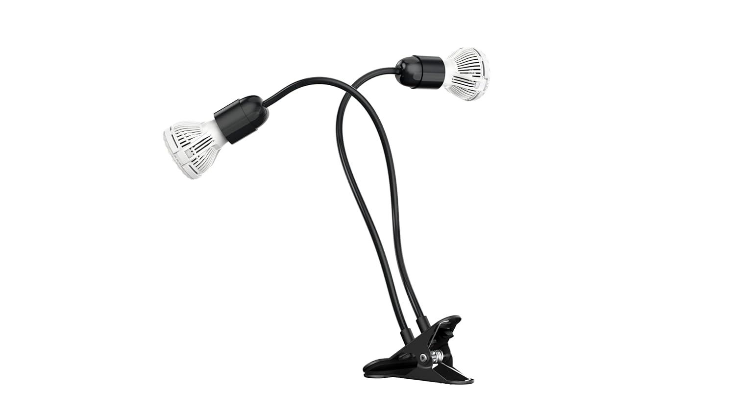 SANSI LED Grow Lights for Indoor Plants, Lifetime Free Bulb Replacement, 300W Full Spectrum Dual Gooseneck Clip Plant Grow Light with Optical Lens for High PPFD Growing Power Lamp