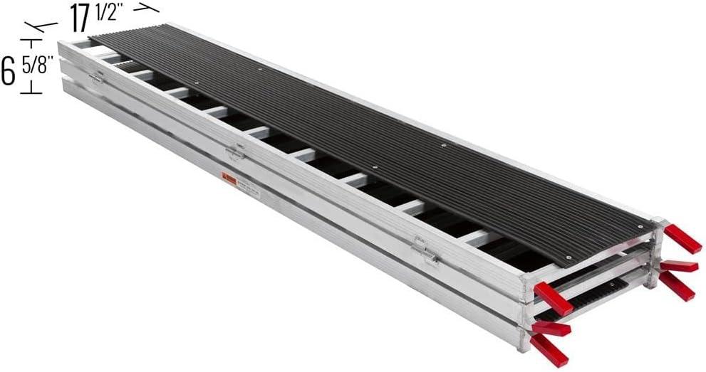 Black Ice SNO-9454-HDXW-S 7' 10in x 54in Folding Snowmobile Ramp, Stud Protectors